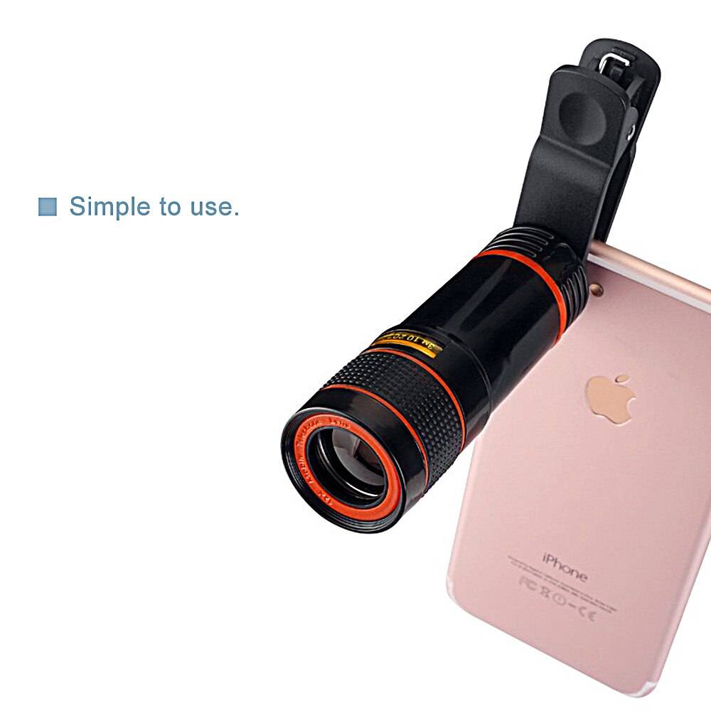 Mobile Phone Camera Lens 12X Zoom Best Sellers Camera Lenses Phone Accessories Color : Black Mobile Phone Camera Lens 12X Zoom Best Sellers Camera Lenses Phone Accessories Color : Black