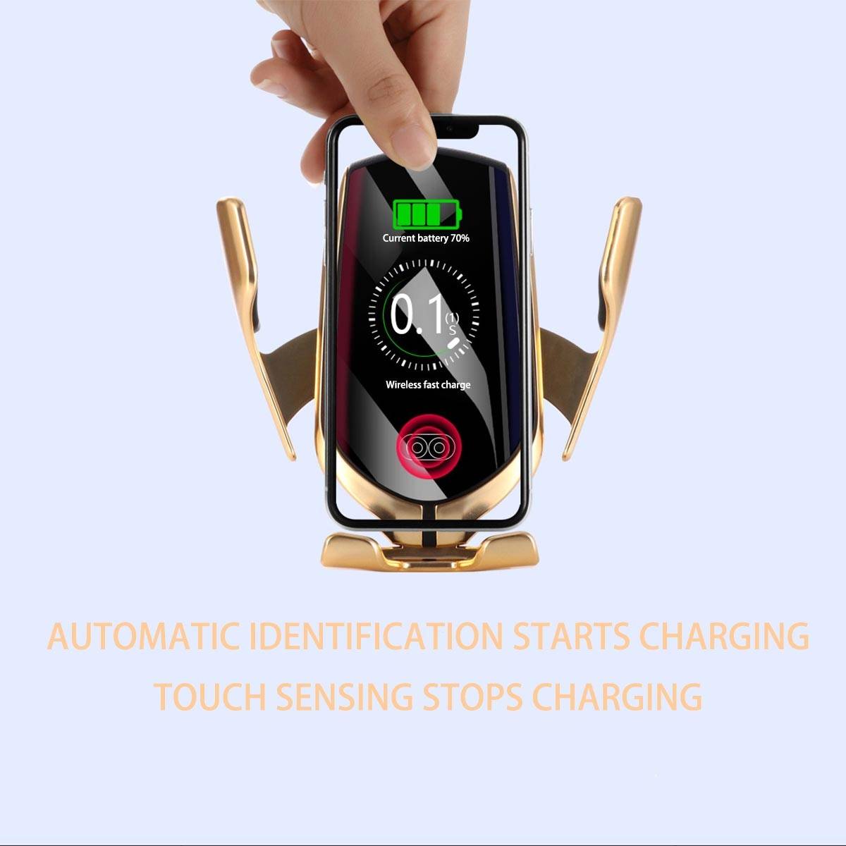 Smart Induction Car Phone Holder With Wireless Charger Phone Accessories Smart Induction Car Phone Holder Wireless Charging Car Holder Car Charger for iPhone Xs Max XR Samsung