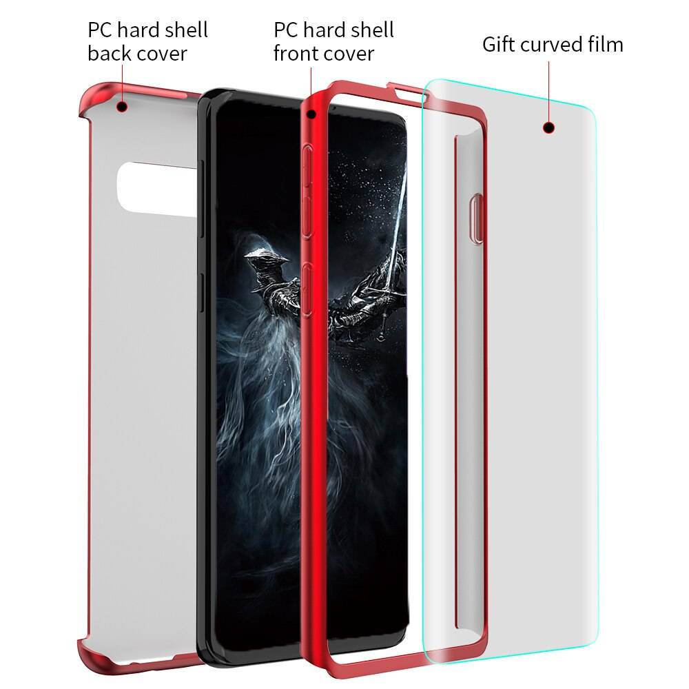 Mobile Phone Bumper For Samsung Phone Accessories Shockproof 360 Degree Matte Phone Case For Samsung Galaxy Note 9 8 S7 S9 S8 S10 Plus S10e 2 in 1 Protection Back Cover