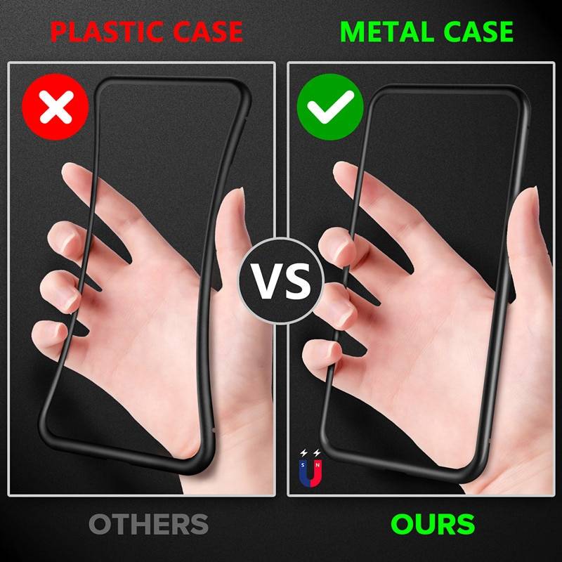 Magnetic Tempered Glass Phone Case For iPhone Phone Accessories Tongdaytech Magnetic Tempered Glass Privacy Metal Phone Case Coque 360 Magnet Antispy Cover For Iphone XR XS X 11 Pro MAX 8 7 6