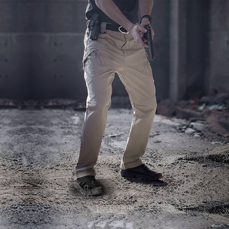 Tactical Flexible Cargo Pants Apparel GEJIAN IX9 City Military Tactical Pants Men SWAT Combat Army Pants Casual Men Hikling Pants pantalones hombre Cargo Pants Men