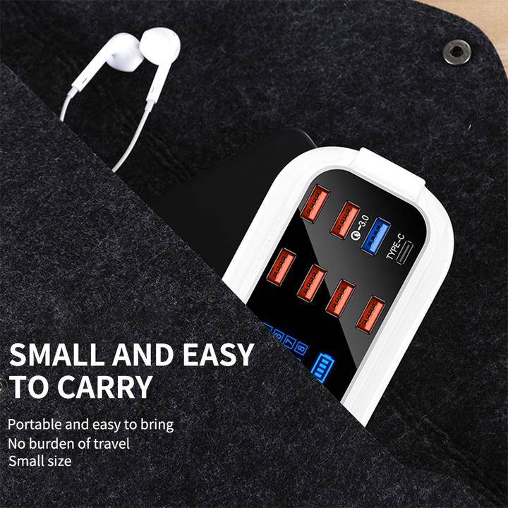 8 Ports Quick USB Charger 3.0 Led Display Phone Accessories 8 Ports Quick USB Charger 3.0 Led Display Phone Accessories Phone Chargers Type : EU Plug|US Plug|AU Plug|UK Plug