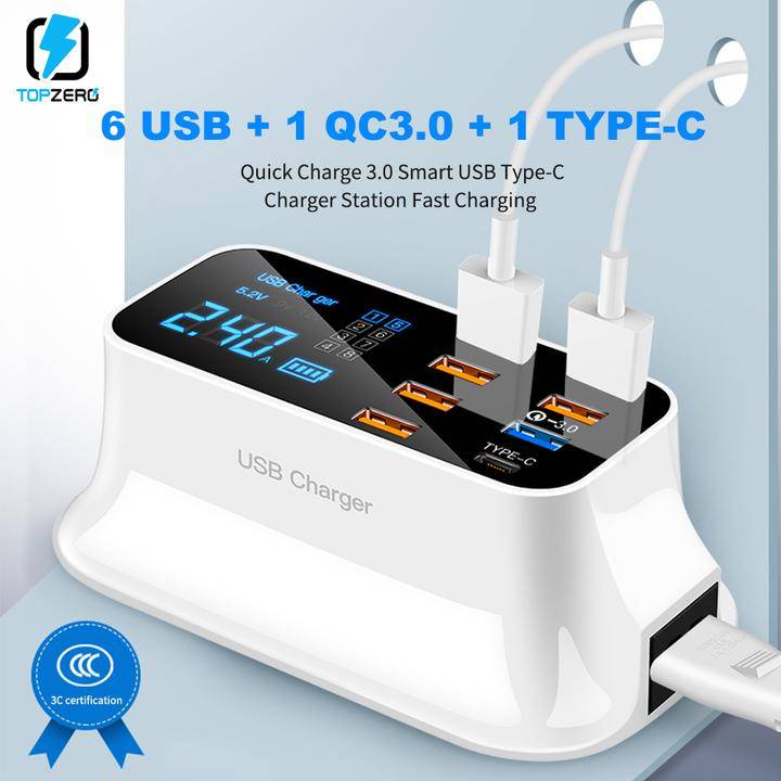 8 Ports Quick USB Charger 3.0 Led Display Phone Accessories 8 Ports Quick USB Charger 3.0 Led Display Phone Accessories Phone Chargers Type : EU Plug|US Plug|AU Plug|UK Plug