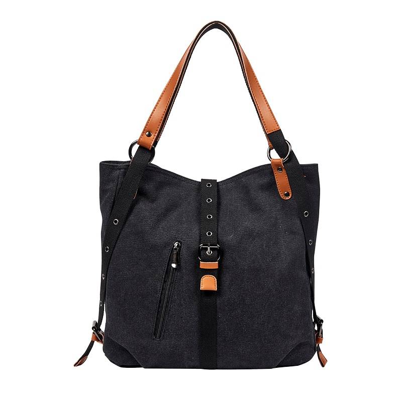 2-In-1 Backpack-Shoulder Bag with Extra Large Capacity Backpacks & Bags DIDABEAR Brand Canvas Tote Bag Women Handbags Female Designer Large Capacity Leisure Shoulder Bags Big Travel Bags Bolsas Color : Black|Blue|Brown|Khaki|Red
