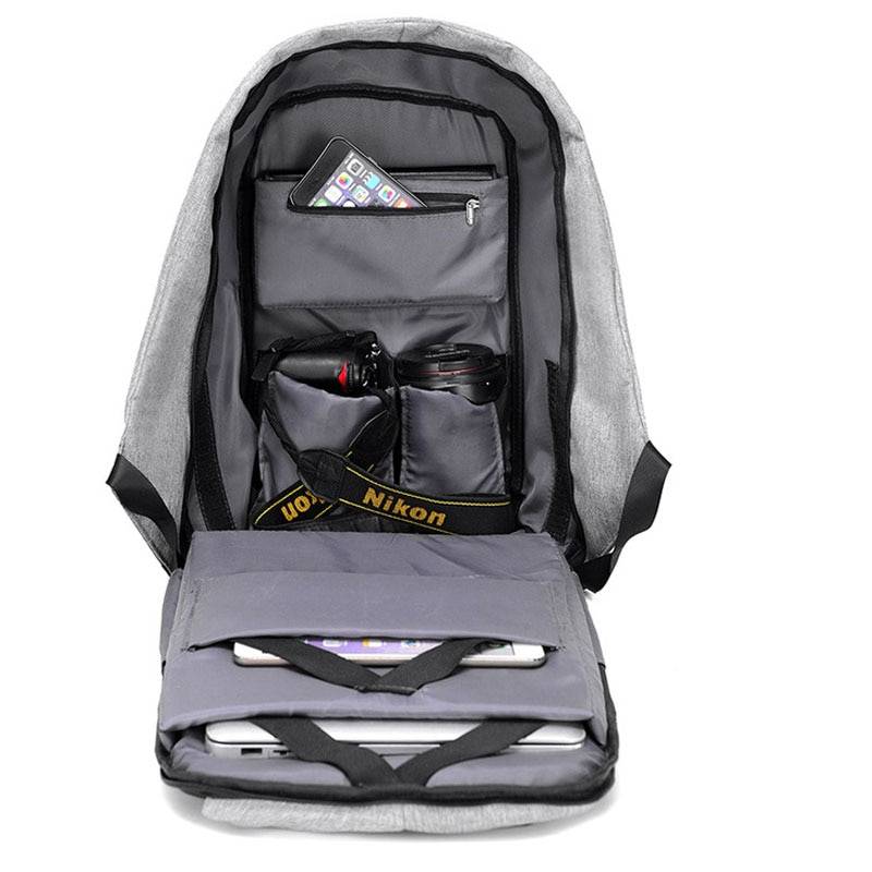 Anti-Theft Travel Backpack Backpacks & Bags 15 inch Laptop Backpack USB Charging Anti Theft Backpack Men Travel Backpack Waterproof School Bag Male Mochila Color : Gray|Black|pruple