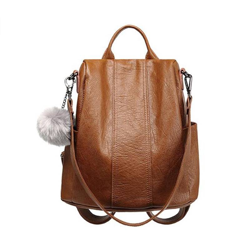 Anti-Theft Multifunction Leather Backpack Backpacks & Bags Anti-Theft Multifunction Leather Backpack Backpacks & Bags Color : Black|Brown