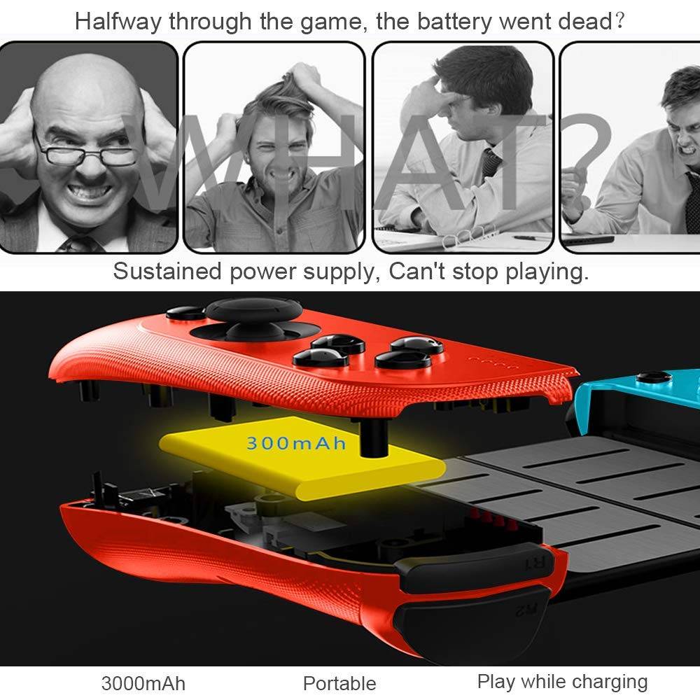 7007X Wireless Bluetooth Game Controller for 2020 Consumer Electronics New Saitake 7007F Wireless Bluetooth Game Controller Telescopic Gamepad Joystick for Samsung Xiaomi Huawei Android Phone PC Color : Black|Red blue