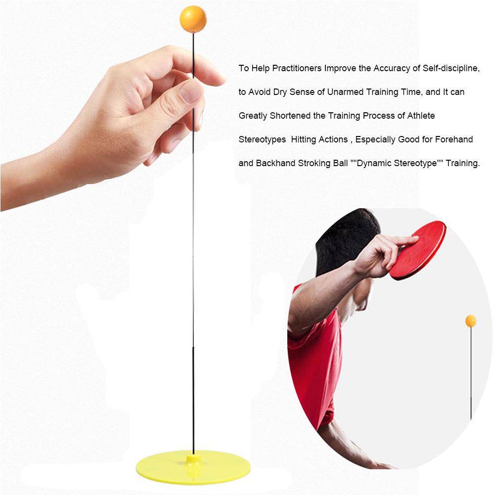 Table Tennis Trainer Toys Elastic Soft Shaft Table Tennis Trainer Elastic Rod Training Ball with Leisure Decompression Sports Set настольный теннис Color : B|A