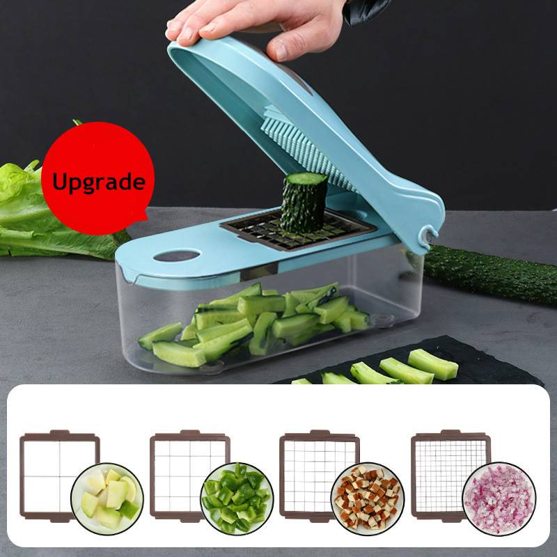 Vegetable Chopper With 8 Replaceable Cutters Home Goods LMETJMA Onion Chopper Pro Vegetable Chopper Mandoline Slicer Dicer With 8 Replaceable Blades Veggie Chopper Cutter KC0151