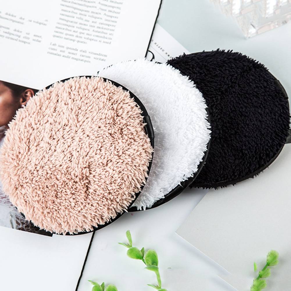 Microfiber Makeup Remover Pad Accessories 1pc 3 Colors Makeup Removers Makeup Remover Towel Face Cleansing Cloth Pads Plush Puff Fashion New Cleaning Puff Color : 02|01|03