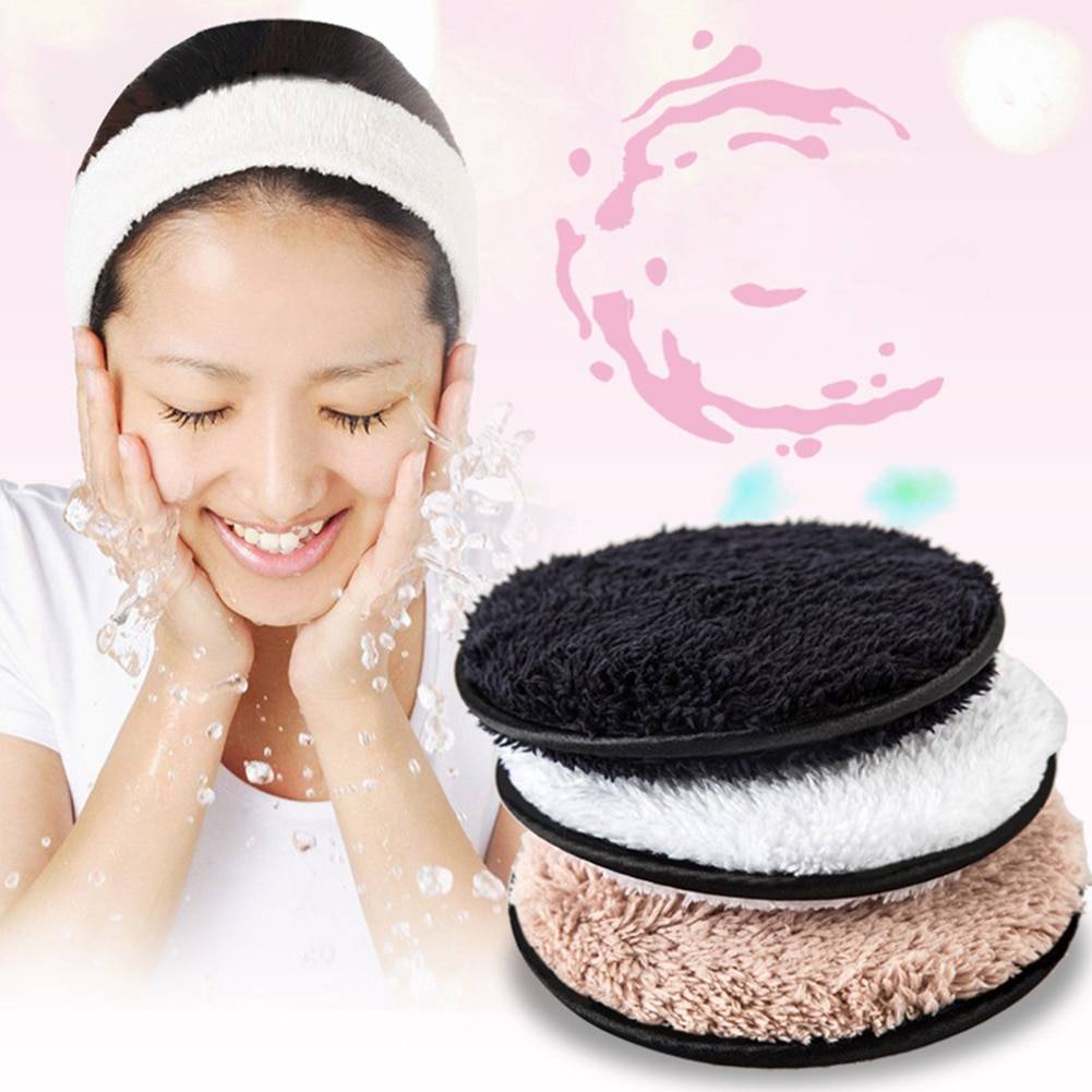Microfiber Makeup Remover Pad Accessories 1pc 3 Colors Makeup Removers Makeup Remover Towel Face Cleansing Cloth Pads Plush Puff Fashion New Cleaning Puff Color : 02|01|03