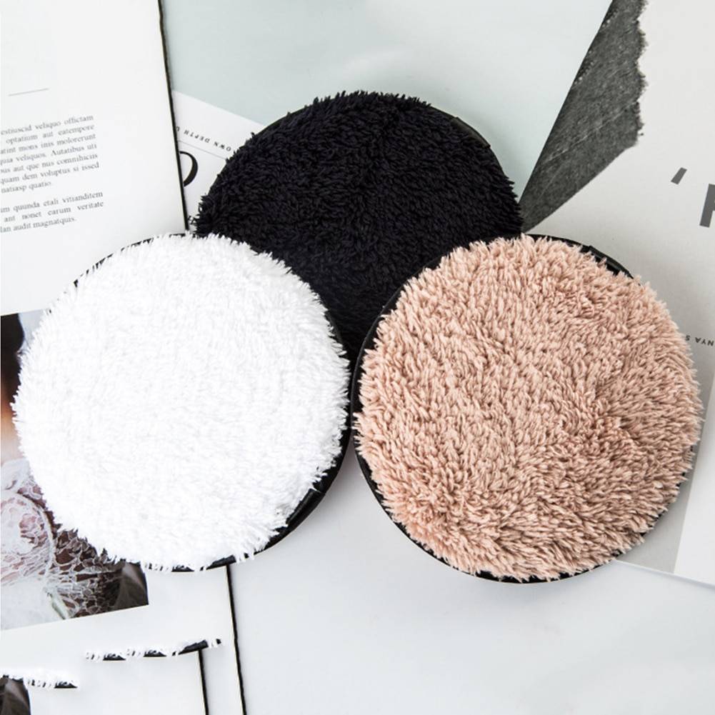 Microfiber Makeup Remover Pad Accessories 1pc 3 Colors Makeup Removers Makeup Remover Towel Face Cleansing Cloth Pads Plush Puff Fashion New Cleaning Puff Color : 02|01|03