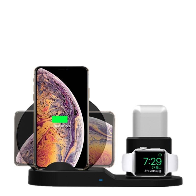 3-in-1 Wireless Charging Dock Station Phone Accessories 3-in-1 Wireless Charging Station Phone Accessories Color : White|Black