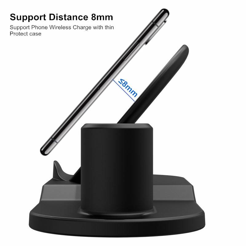 3-in-1 Wireless Charging Dock Station Phone Accessories 3 in 1 10W Fast Wireless Charger Dock Station Fast Charging For iPhone XR XS Max 8 for Apple Watch 2 3 4 For AirPods For Samsung Ships From : China|United States