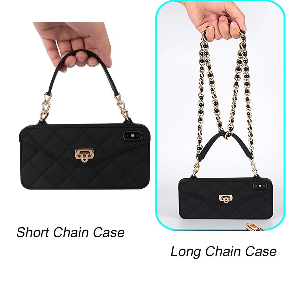 Crossbody Bundle iPhone Case Backpacks & Bags Phone Accessories Wallet Case For iPhone XS Max XR X 10 8 7 6s 6 Plus 11 Pro Max Soft Silicone Card Slot Handbag Purse Phone Cover With Long Chain Material : For iPhone 6 6S|For 6 Plus 6s Plus|For iPhone 7 8|For 7 Plus 8 Plus|For iPhone X XS|For iPhone XR|For iPhone XS Max|For iPhone 11 Pro|For iPhone 11 6.1|For iPhone 11Pro Max