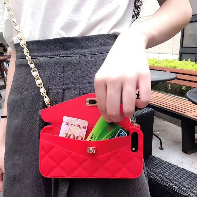 Crossbody Bundle iPhone Case Backpacks & Bags Phone Accessories Wallet Case For iPhone XS Max XR X 10 8 7 6s 6 Plus 11 Pro Max Soft Silicone Card Slot Handbag Purse Phone Cover With Long Chain Material : For iPhone 6 6S|For 6 Plus 6s Plus|For iPhone 7 8|For 7 Plus 8 Plus|For iPhone X XS|For iPhone XR|For iPhone XS Max|For iPhone 11 Pro|For iPhone 11 6.1|For iPhone 11Pro Max