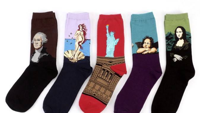 Casual Famous Painting Cotton Socks Accessories Casual Famous Painting Cotton Socks Accessories