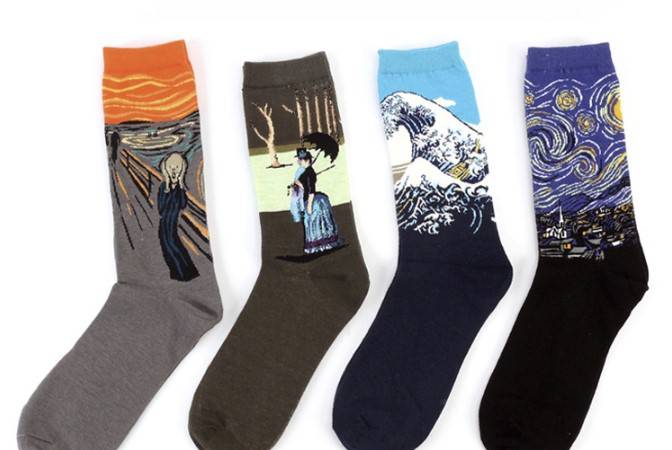 Casual Famous Painting Cotton Socks Accessories Casual Famous Painting Cotton Socks Accessories
