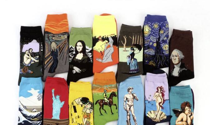 Casual Famous Painting Cotton Socks Accessories Casual Famous Painting Cotton Socks Accessories
