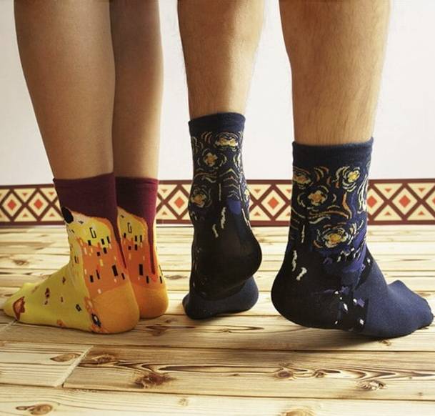 Casual Famous Painting Cotton Socks Accessories Casual Famous Painting Cotton Socks Accessories