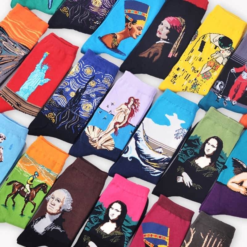 Casual Famous Painting Cotton Socks Accessories Casual Famous Painting Cotton Socks Accessories