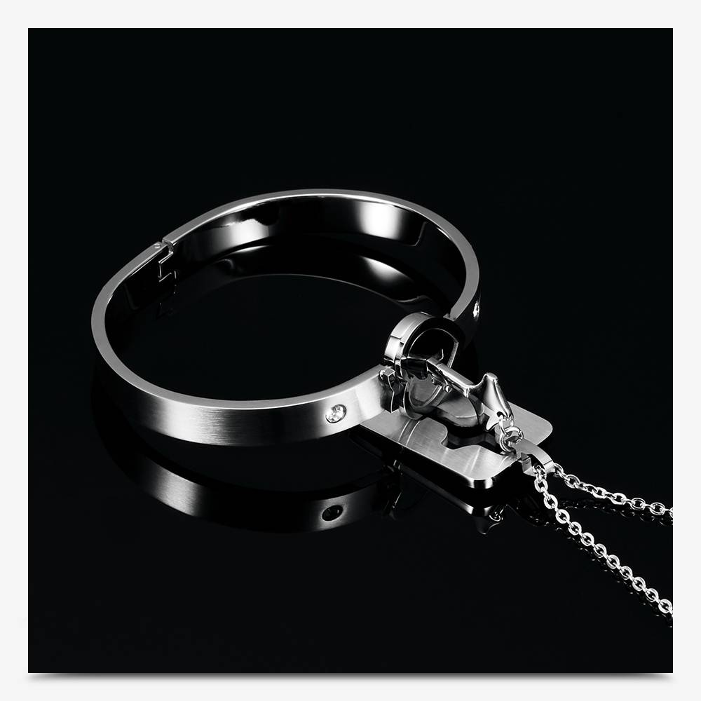 Heart Lock Bracelet & Key Necklace For Couple Jewelry Heart Lock Bracelet & Key Necklace For Couple Jewelry