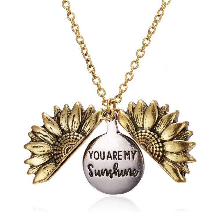You Are My Sunshine Sunflower Pendant Necklace Jewelry You Are My Sunshine Sunflower Pendant Necklace Jewelry