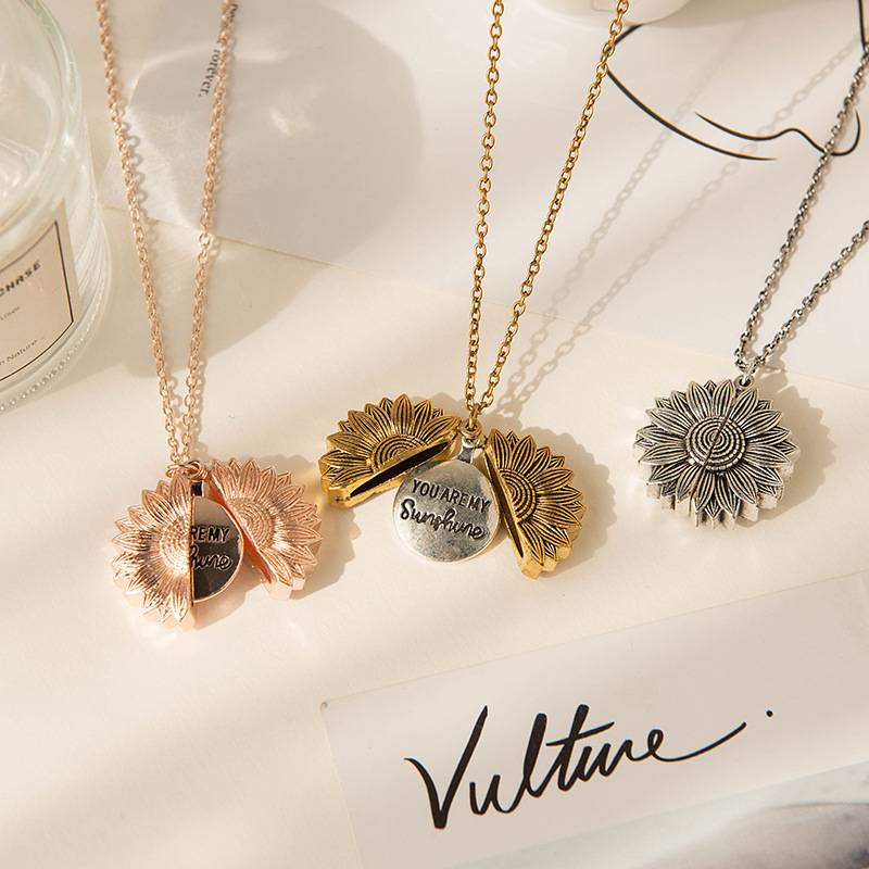 You Are My Sunshine Sunflower Pendant Necklace Jewelry You Are My Sunshine Sunflower Pendant Necklace Jewelry