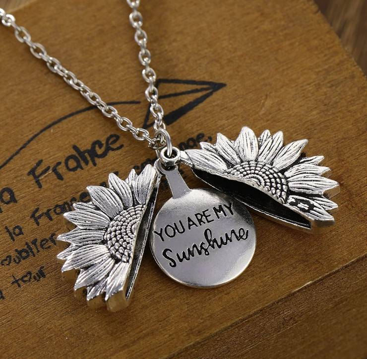 You Are My Sunshine Sunflower Pendant Necklace Jewelry You Are My Sunshine Sunflower Pendant Necklace Jewelry