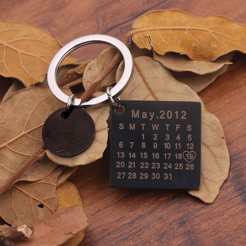 Personalized Love Calendar Keychain Jewelry Personalized Love Calendar Keychain Jewelry