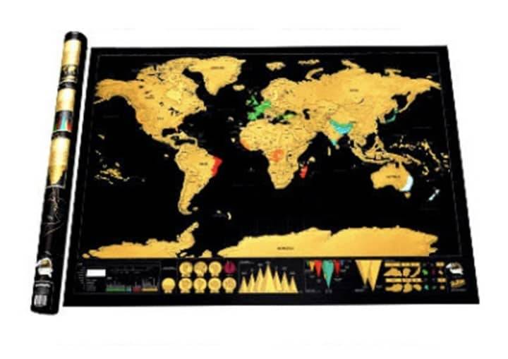 Deluxe Scratch Off World Map Home Goods Color: Black Deluxe Scratch Off World Map Home Goods Color: Black