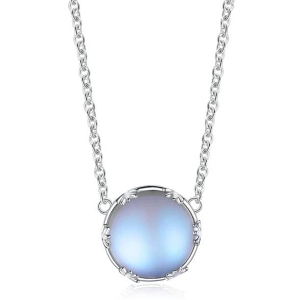 Aurora Borealis Halo Crystal Necklace Jewelry Aurora Borealis Halo Crystal Necklace Jewelry Color : Light Blue|Dark Blue
