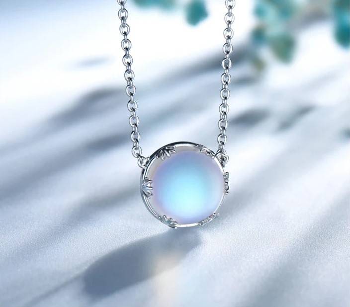 Aurora Borealis Halo Crystal Necklace Jewelry Aurora Borealis Halo Crystal Necklace Jewelry Color : Light Blue|Dark Blue