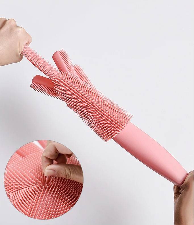 Magic Silicone Washing Sponge Gloves Home Goods Magic Silicone Washing Sponge Gloves Home Goods Color : Yellow|Blue|Red|Deep Blue|Pink|Gray|Violet|Light Violet|Green|Sky Blue