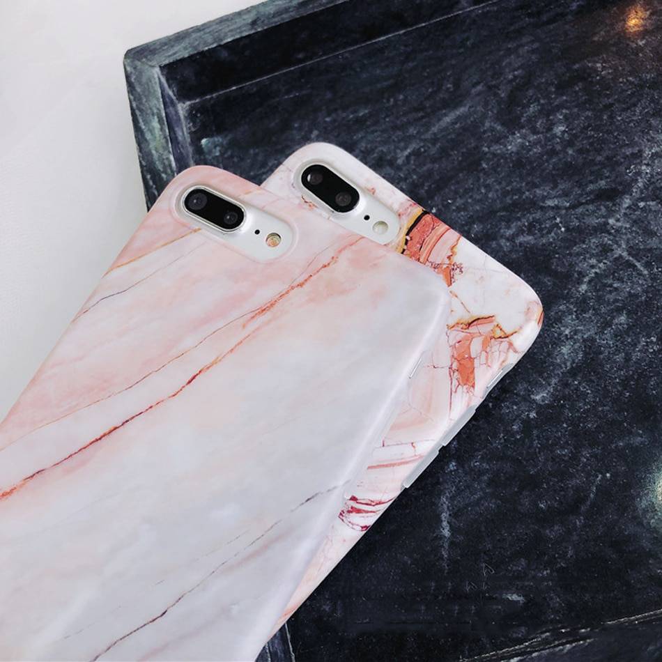 Moskado Phone Case For iPhone 6 6s 7 8 Plus Luxury Glossy Granite Stone Marble Texture Cover For iPhone 11 Pro X XS Max XR Shell Phone Accessories 